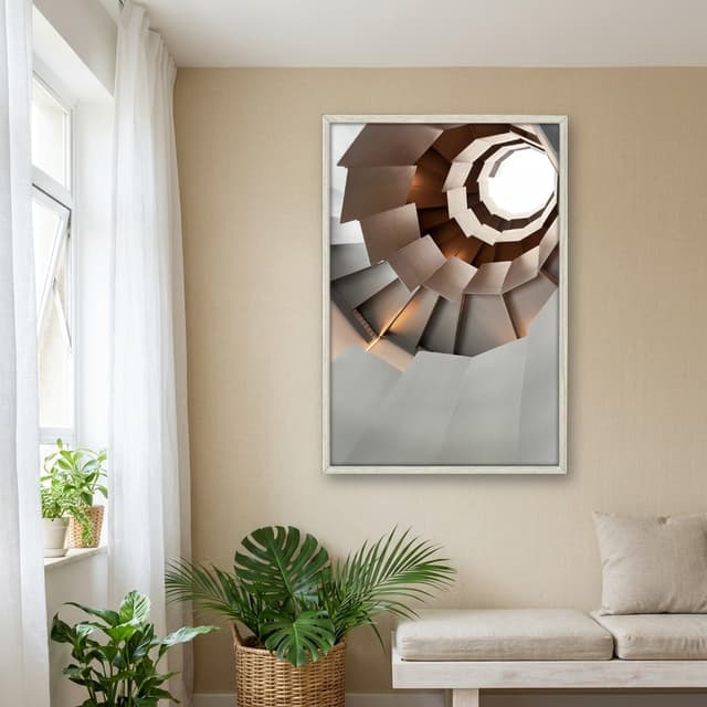 Quadro Decorativo Escultura Espiral Abstrata