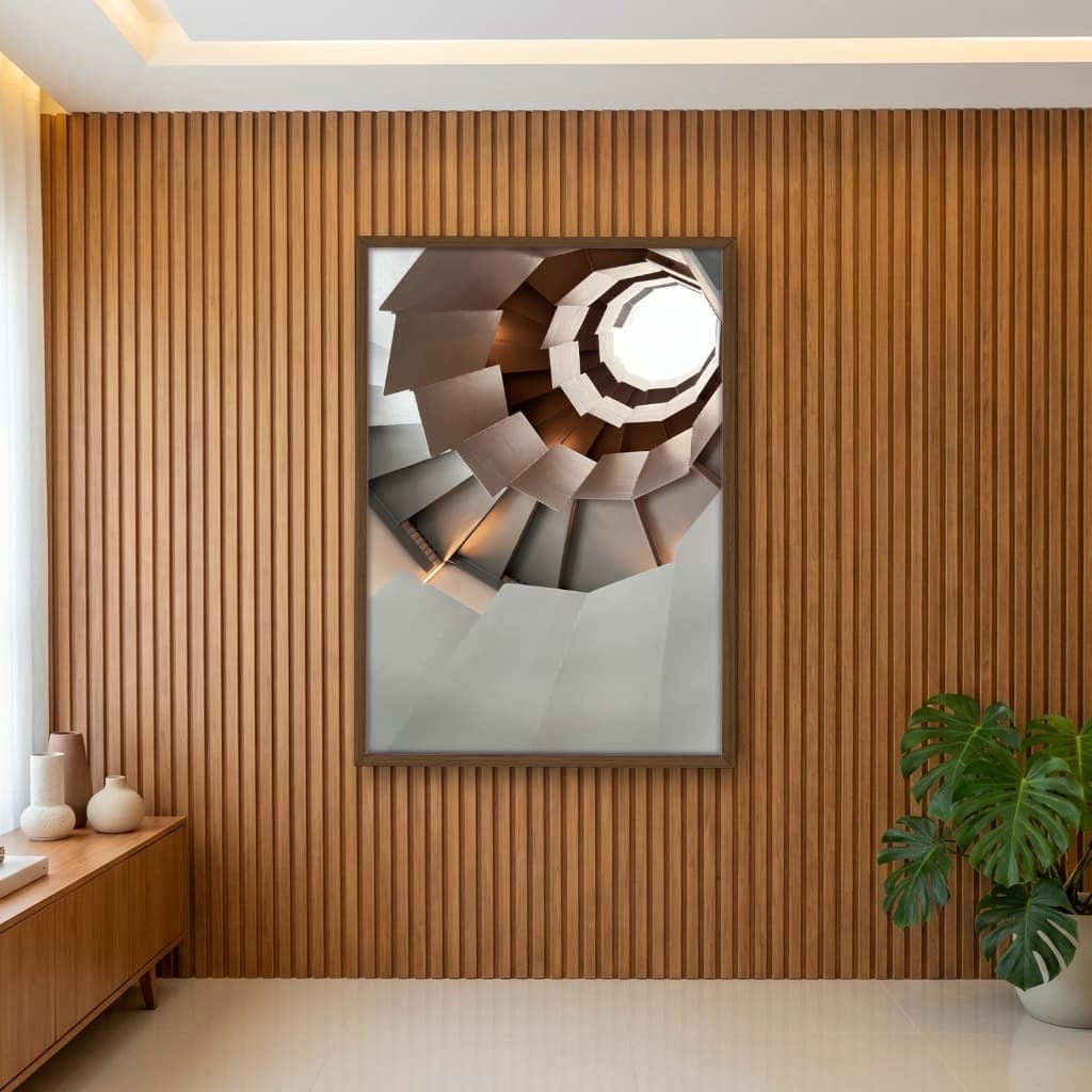 Quadro Decorativo Escultura Espiral Abstrata