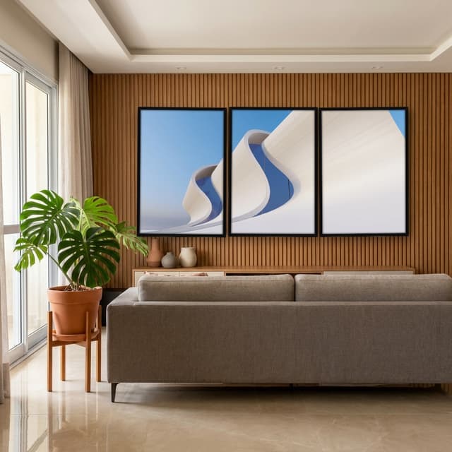 Kit Quadros Decorativos Arquitetura Futurista