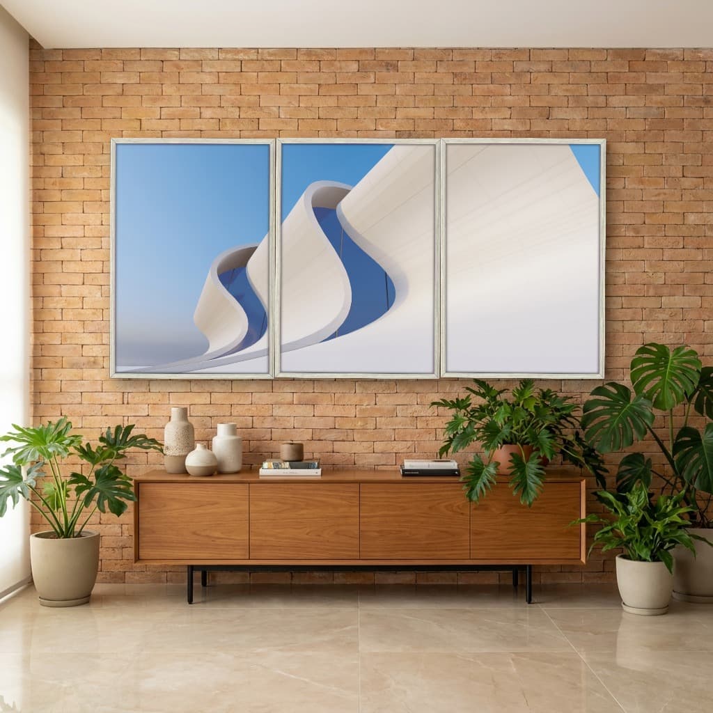 Kit Quadros Decorativos Arquitetura Futurista