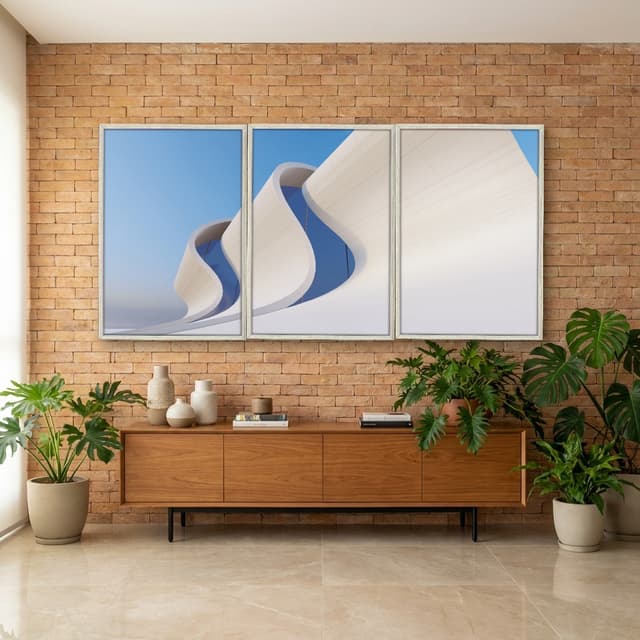 Kit Quadros Decorativos Arquitetura Futurista
