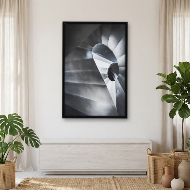 Quadro Decorativo Escultura Espiral Abstrata