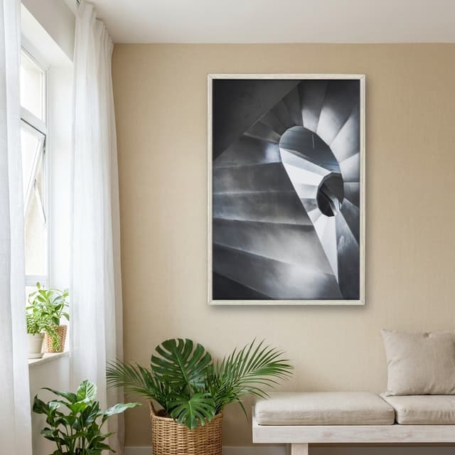 Quadro Decorativo Escultura Espiral Abstrata