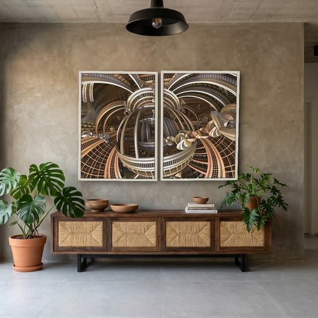 Kit Quadros Decorativos Construção Moderna