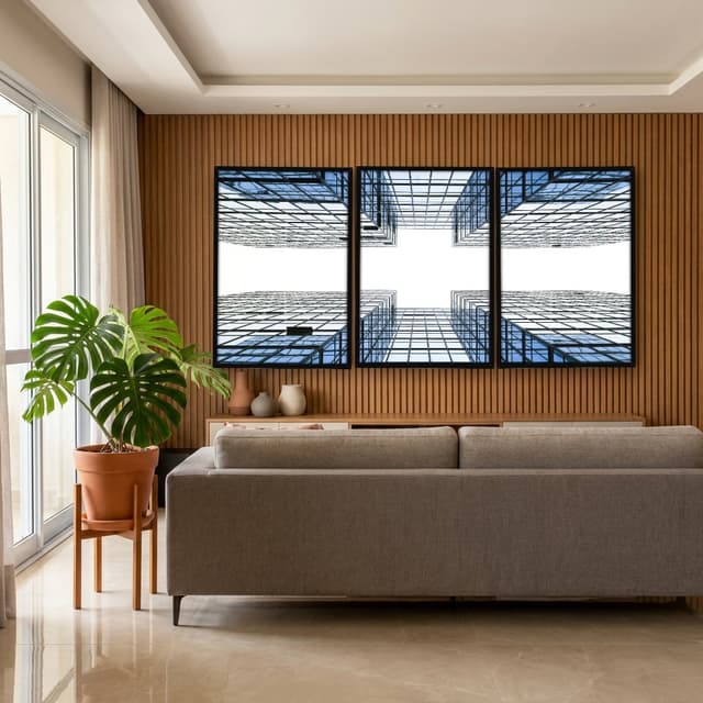 Kit Quadros Decorativos Construção Geométrica