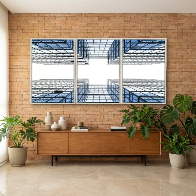 Kit Quadros Decorativos Construção Geométrica
