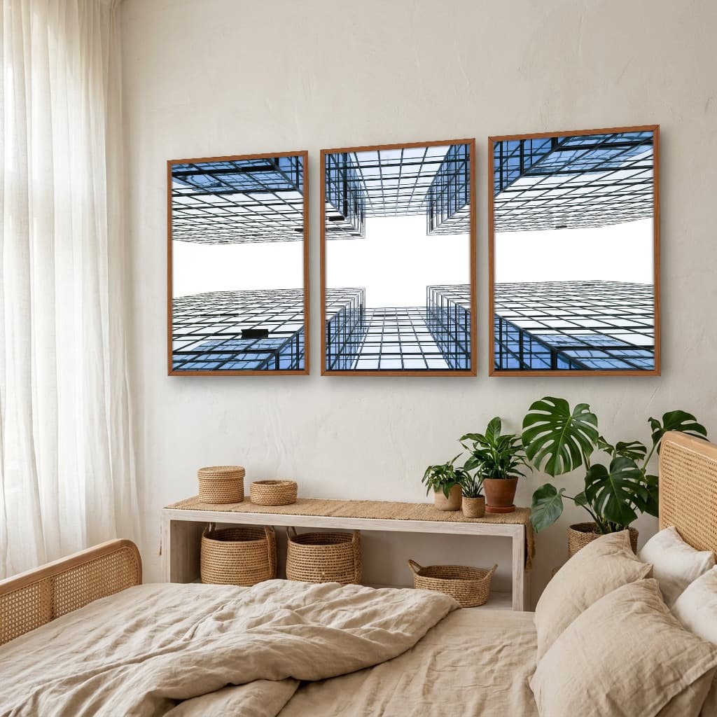 Kit Quadros Decorativos Construção Geométrica