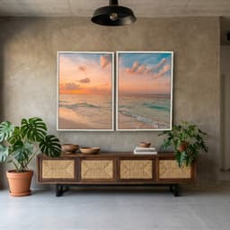 Kit Quadros Decorativos Mar Na Areia