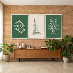 Kit Quadros Decorativos Minimalismo De Praia