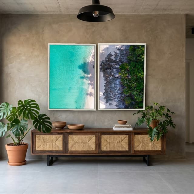 Kit Quadros Decorativos Mar Na Areia