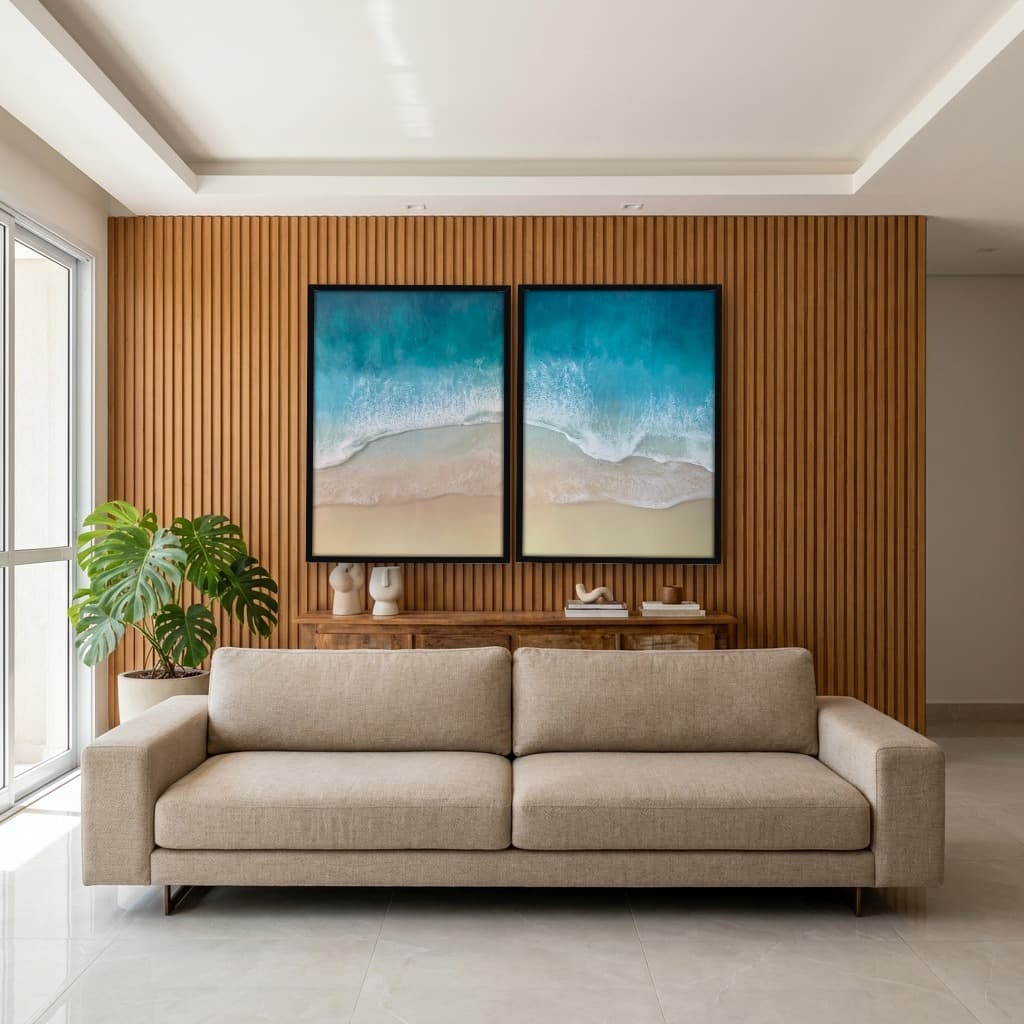 Kit Quadros Decorativos Mar Na Areia