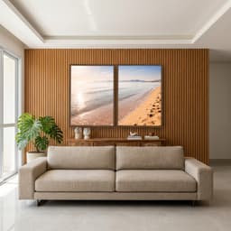 Kit Quadros Decorativos Praia Com Pôr Do Sol