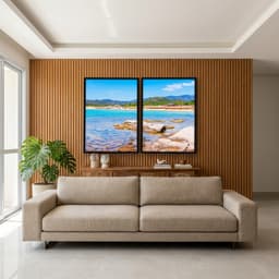 Kit Quadros Decorativos Mar Com Pedras