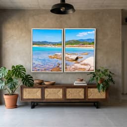 Kit Quadros Decorativos Mar Com Pedras