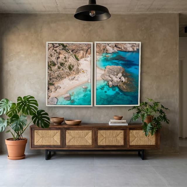 Kit Quadros Decorativos Mar Com Pedras