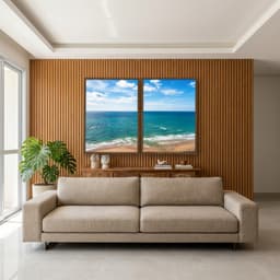 Kit Quadros Decorativos Mar Com Céu Azul