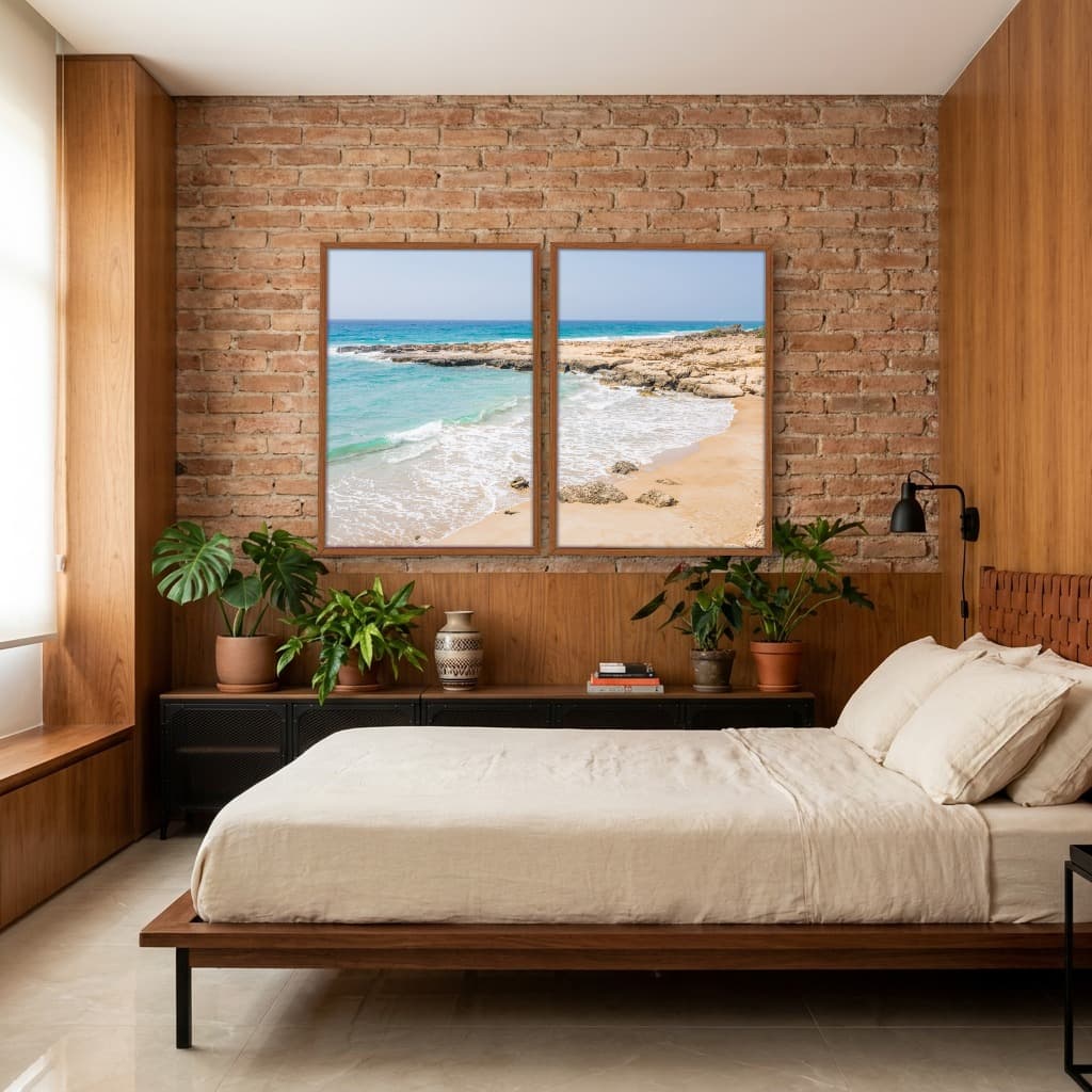 Kit Quadros Decorativos Mar Na Areia