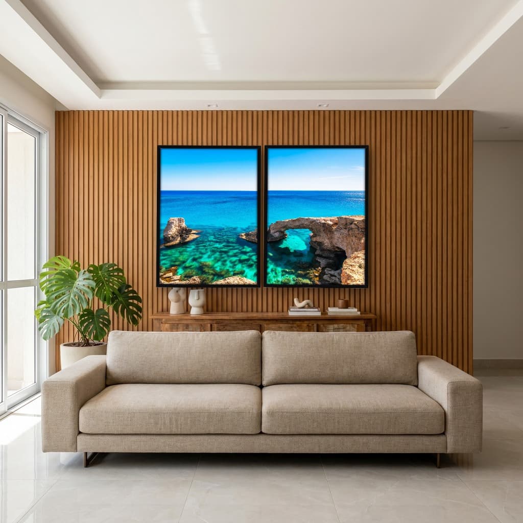 Kit Quadros Decorativos Mar Com Pedras