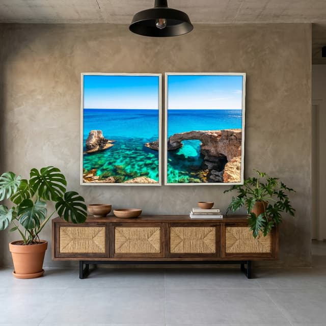 Kit Quadros Decorativos Mar Com Pedras