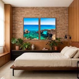 Kit Quadros Decorativos Mar Com Pedras
