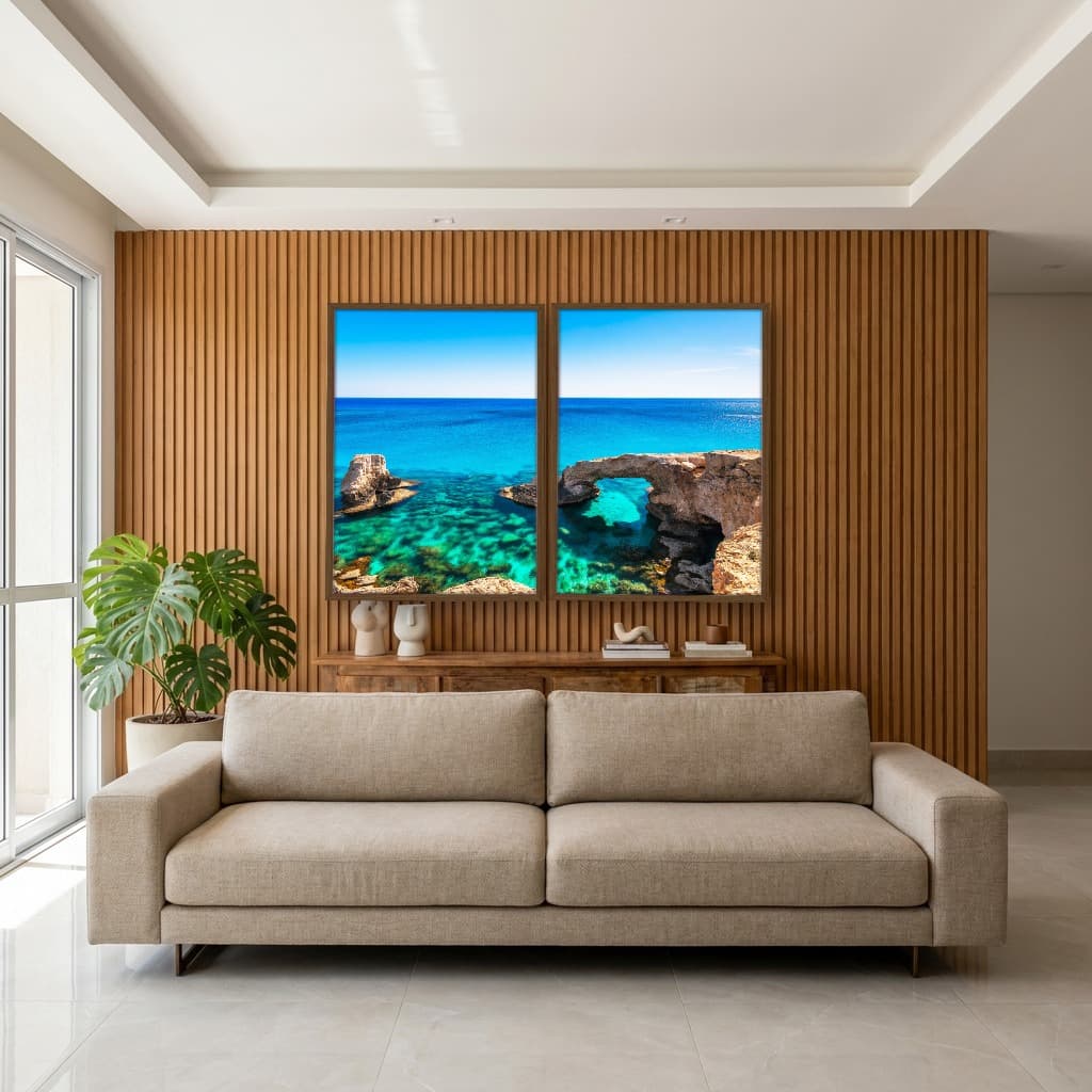 Kit Quadros Decorativos Mar Com Pedras