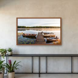 Quadro Decorativo Do Lado Da Ponte De Madeira