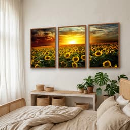 Kit Quadros Decorativos Girassol