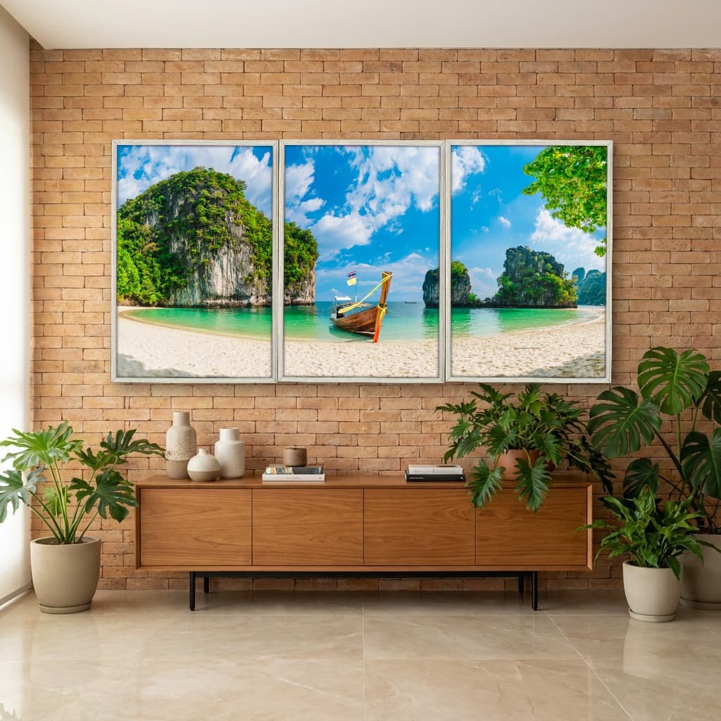 Kit Quadros Decorativos Lago E Montanha