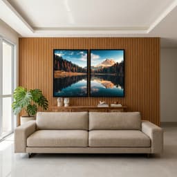 Kit Quadros Decorativos Lago E Montanha