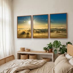 Kit Quadros Decorativos Pôr Do Sol