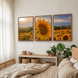 Kit Quadros Decorativos Girassol