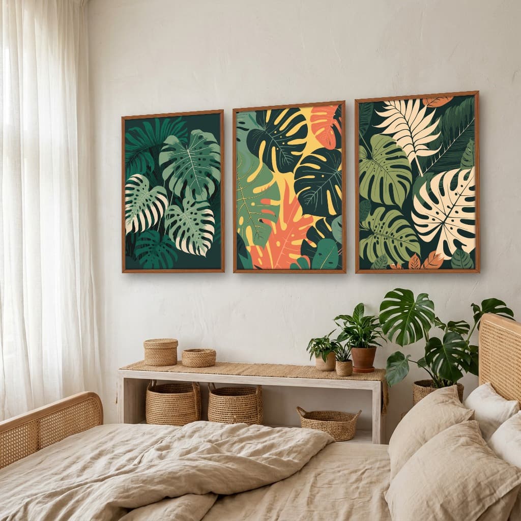 Kit Quadros Decorativos Costela De Adão