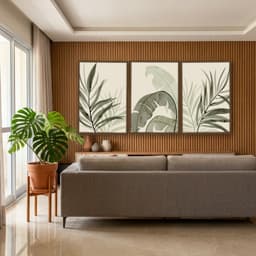 Kit Quadros Decorativos Planta Abstrata