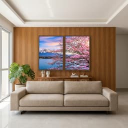 Kit Quadros Decorativos Árvore Rosa
