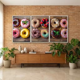 Kit Quadros Decorativos Donuts