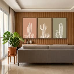 Kit Quadros Decorativos Cactos