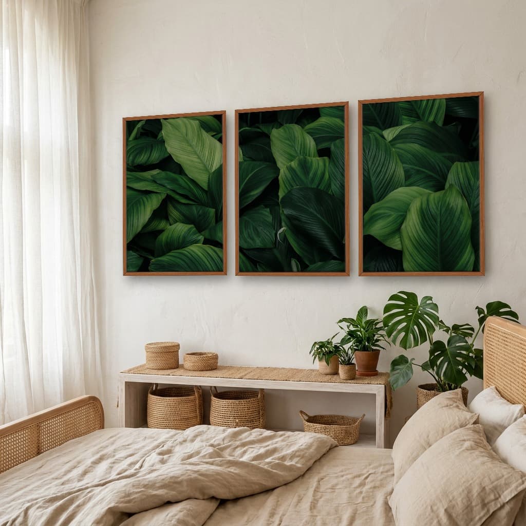 Kit Quadros Decorativos Planta Verde