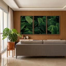 Kit Quadros Decorativos Planta Verde