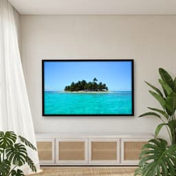 Quadro Decorativo Ilha Mar Azul
