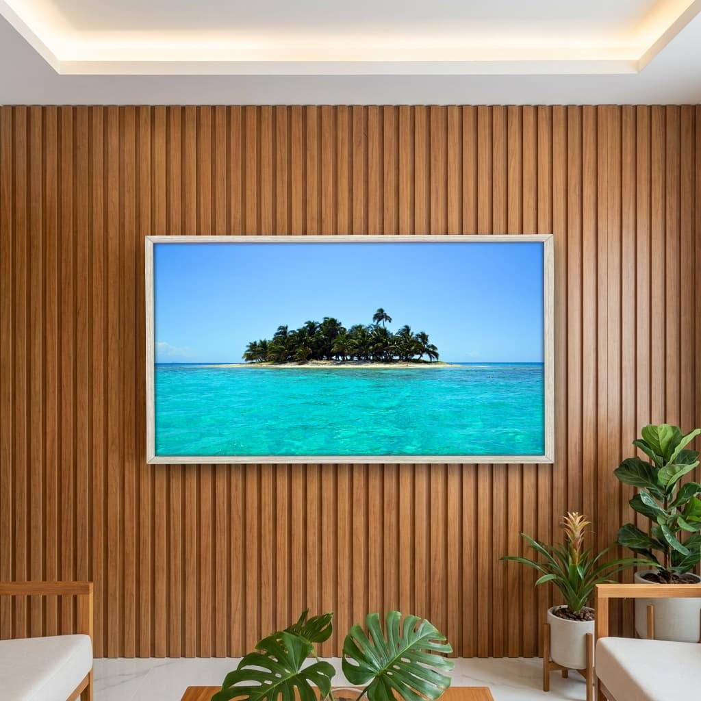 Quadro Decorativo Ilha Mar Azul