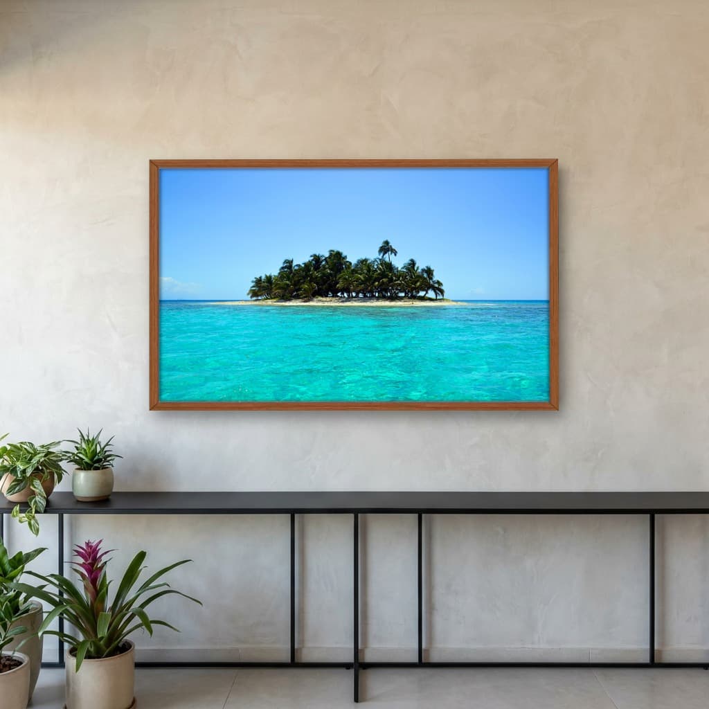 Quadro Decorativo Ilha Mar Azul