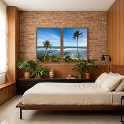 Kit Quadros Decorativos Coqueiro Na Praia
