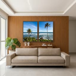 Kit Quadros Decorativos Coqueiro Na Praia