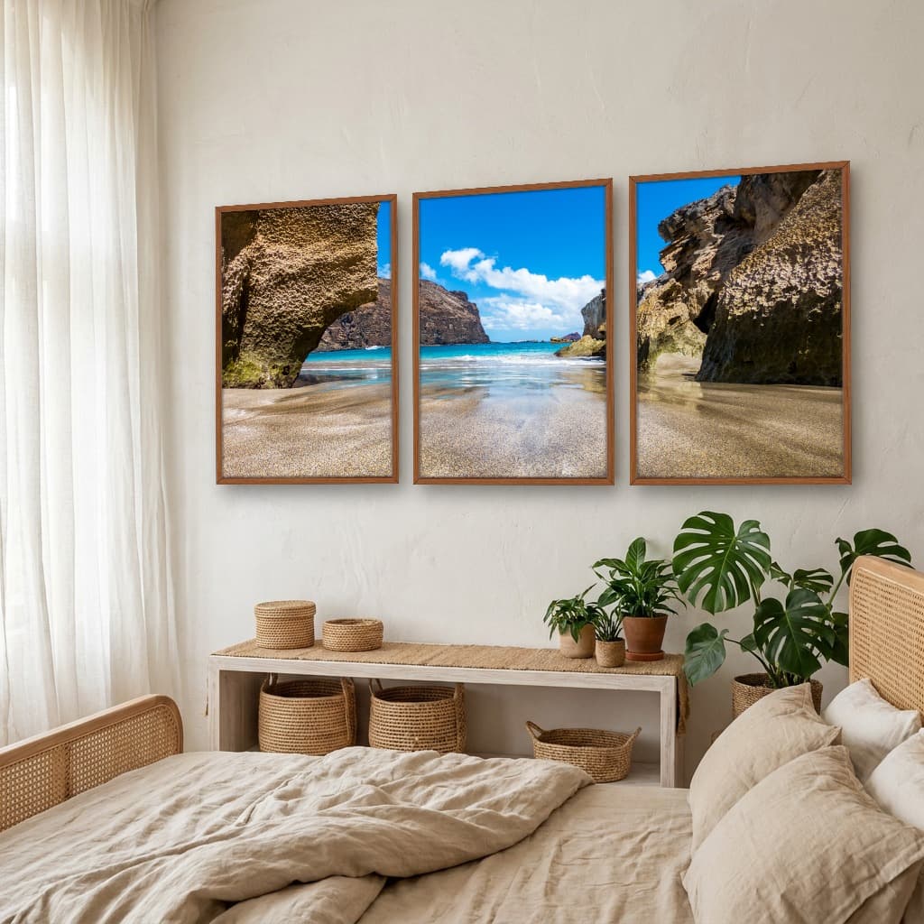 Kit Quadros Decorativos Mar Com Montanha