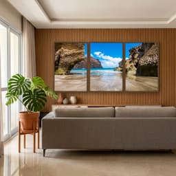 Kit Quadros Decorativos Mar Com Montanha
