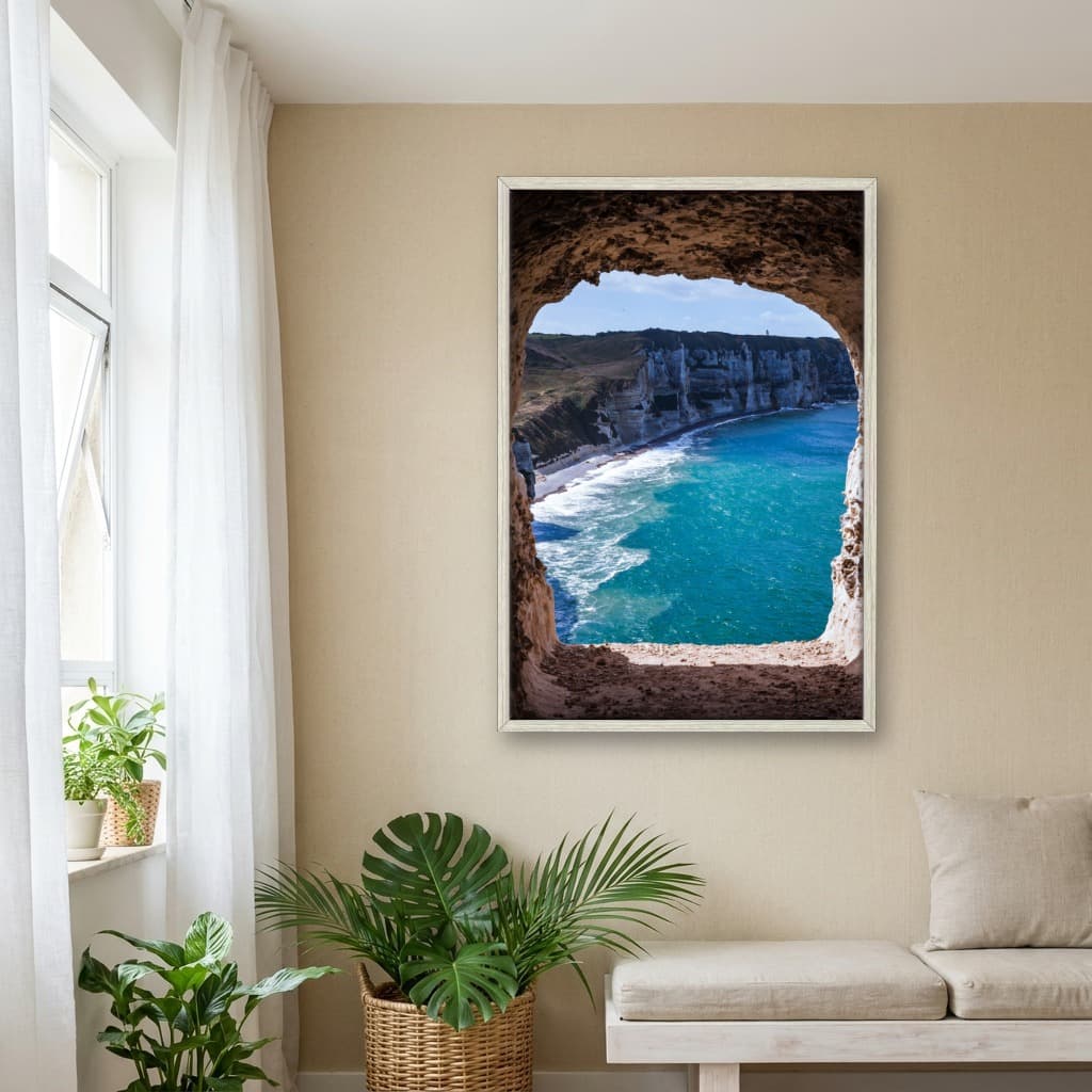 Quadro Decorativo Penhasco Com Mar Azul