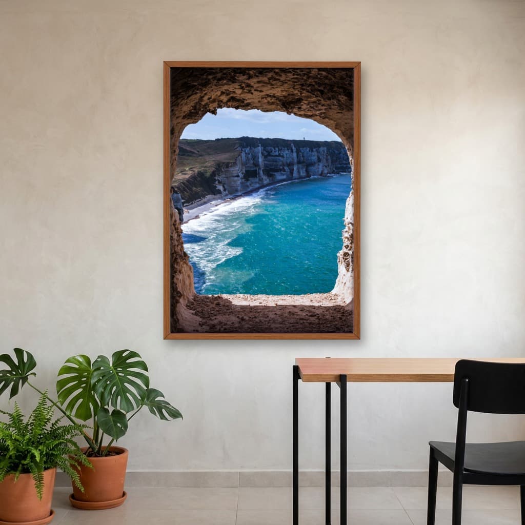 Quadro Decorativo Penhasco Com Mar Azul