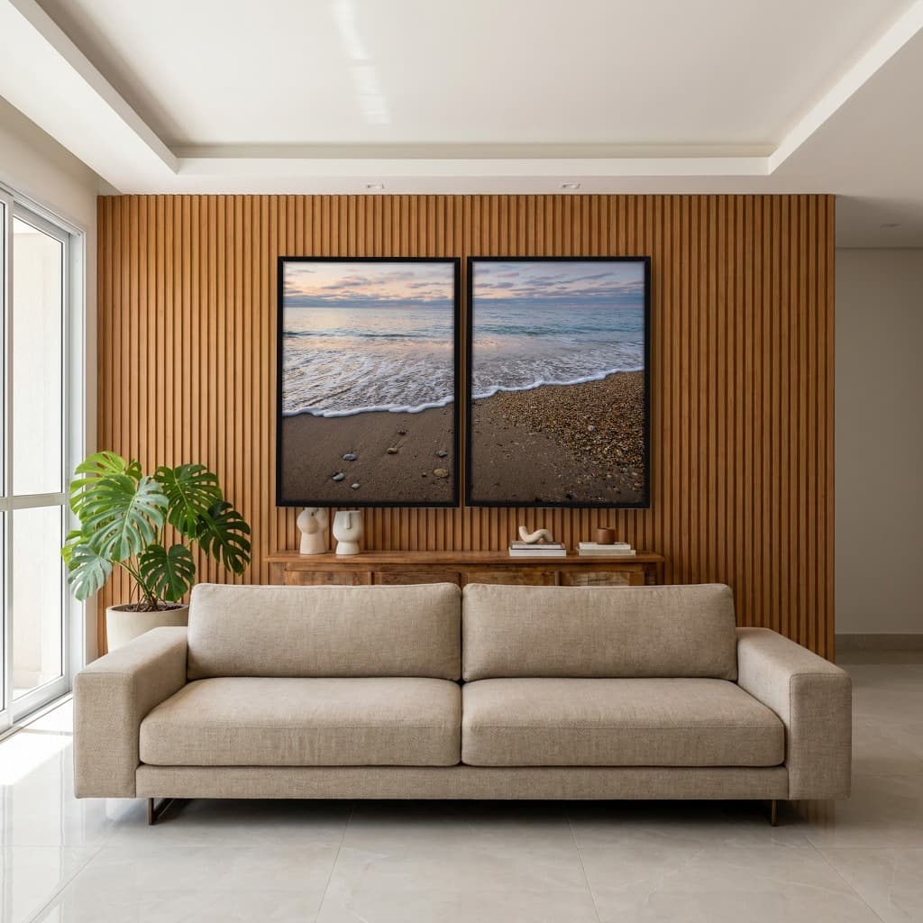 Kit Quadros Decorativos Mar Na Areia