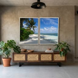 Kit Quadros Decorativos Coqueiro Na Praia