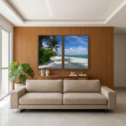 Kit Quadros Decorativos Coqueiro Na Praia